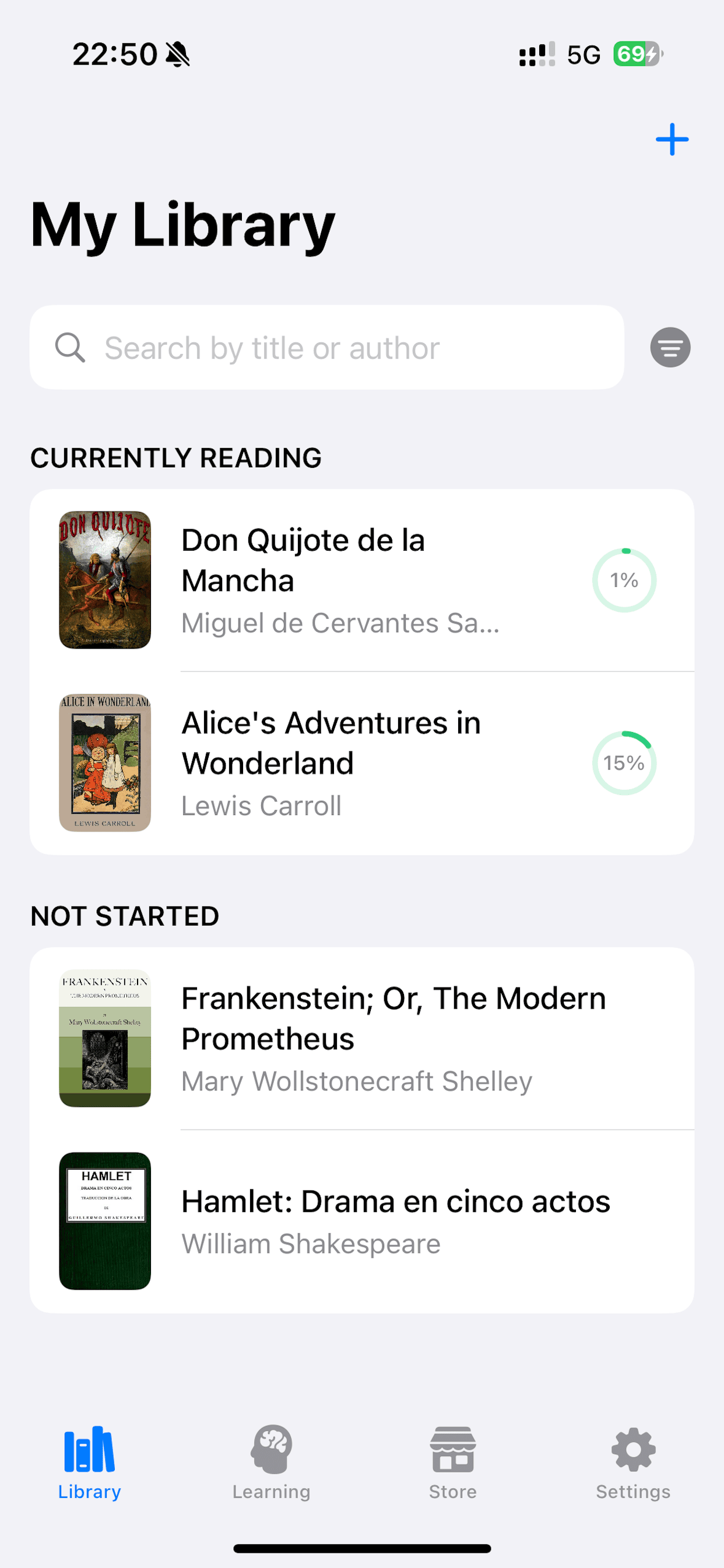 Personal book library