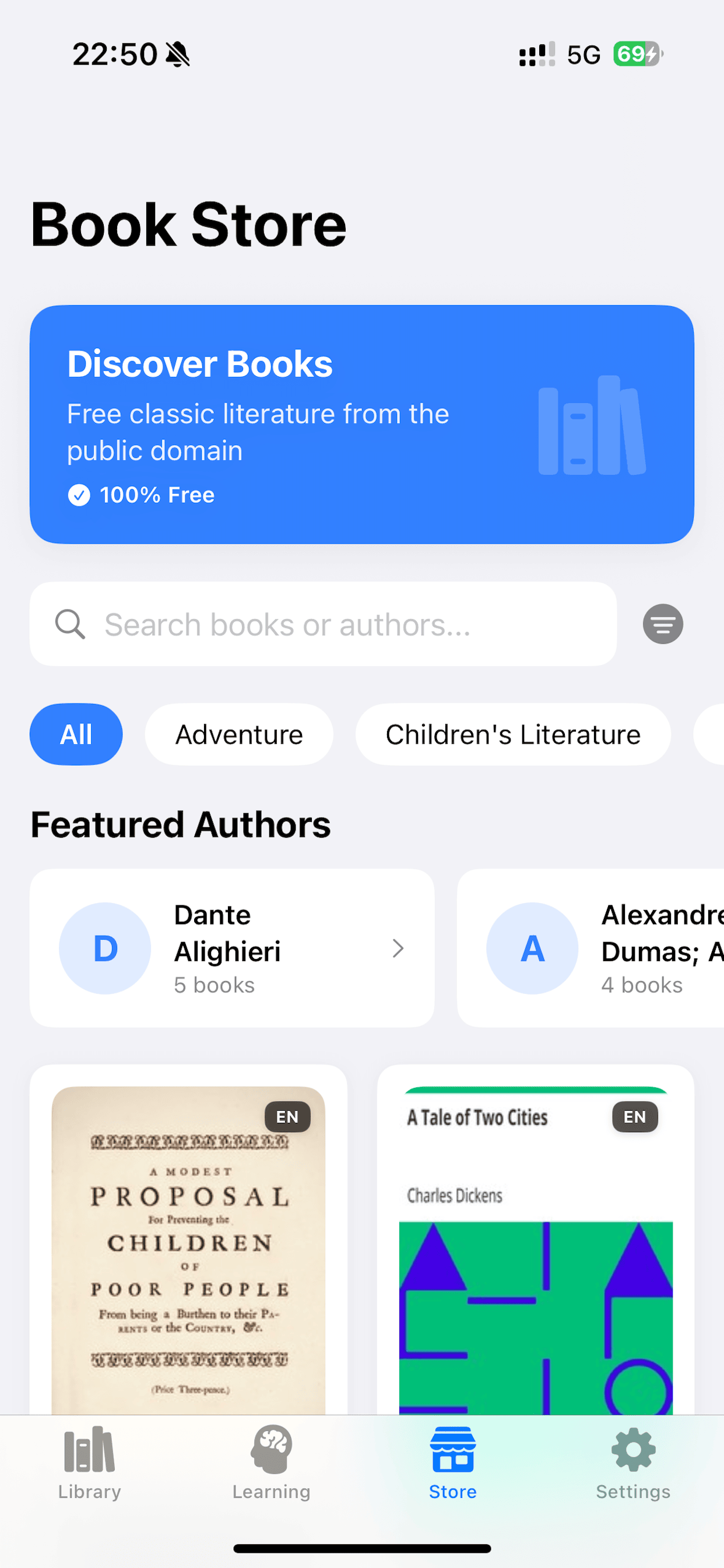 Free classic books store